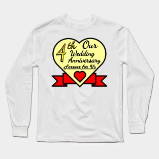 4th wedding anniversary Long Sleeve T-Shirt